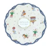 Lot de 8 assiettes bleues Cirque