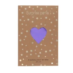 Lot de 6 ballons cœur pastel