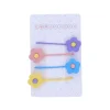 Lot de 4 barrettes à fleur
