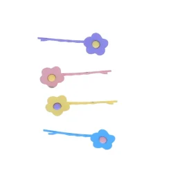Lot de 4 barrettes à fleur