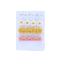 Lot de 3 barrettes 4 fleurs