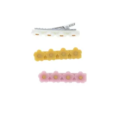Lot de 3 barrettes 4 fleurs