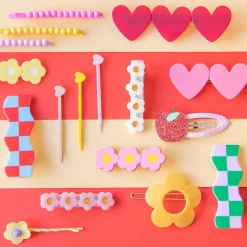 Lot de 5 barrettes 3 fleurs
