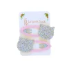 Lot de 2 barrettes chat pailletées