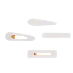 Lot de 4 barrettes cheveux enfant iridescentes