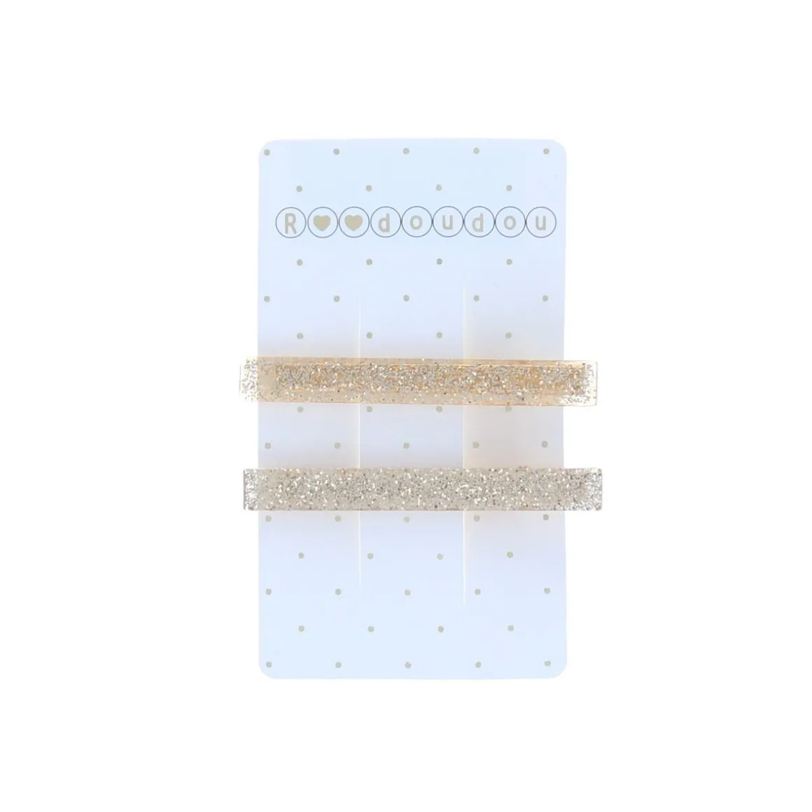 Lot de 2 barrettes dorées