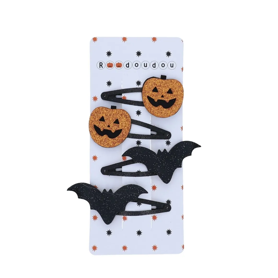 Lot de 4 barrettes halloween