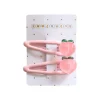 Lot de 2 barrettes pommes roses