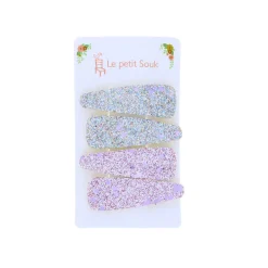 Lot de 4 barrettes strass