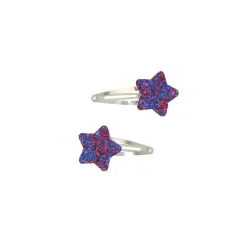 Lot de 2 barrettes étoiles pailletées