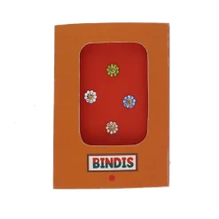 Lot de 4 Bindis autocollants fleurs
