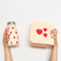 Lot de 2 boîtes à goûter fraises