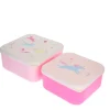 Lot de 2 boîtes à goûter Licornes