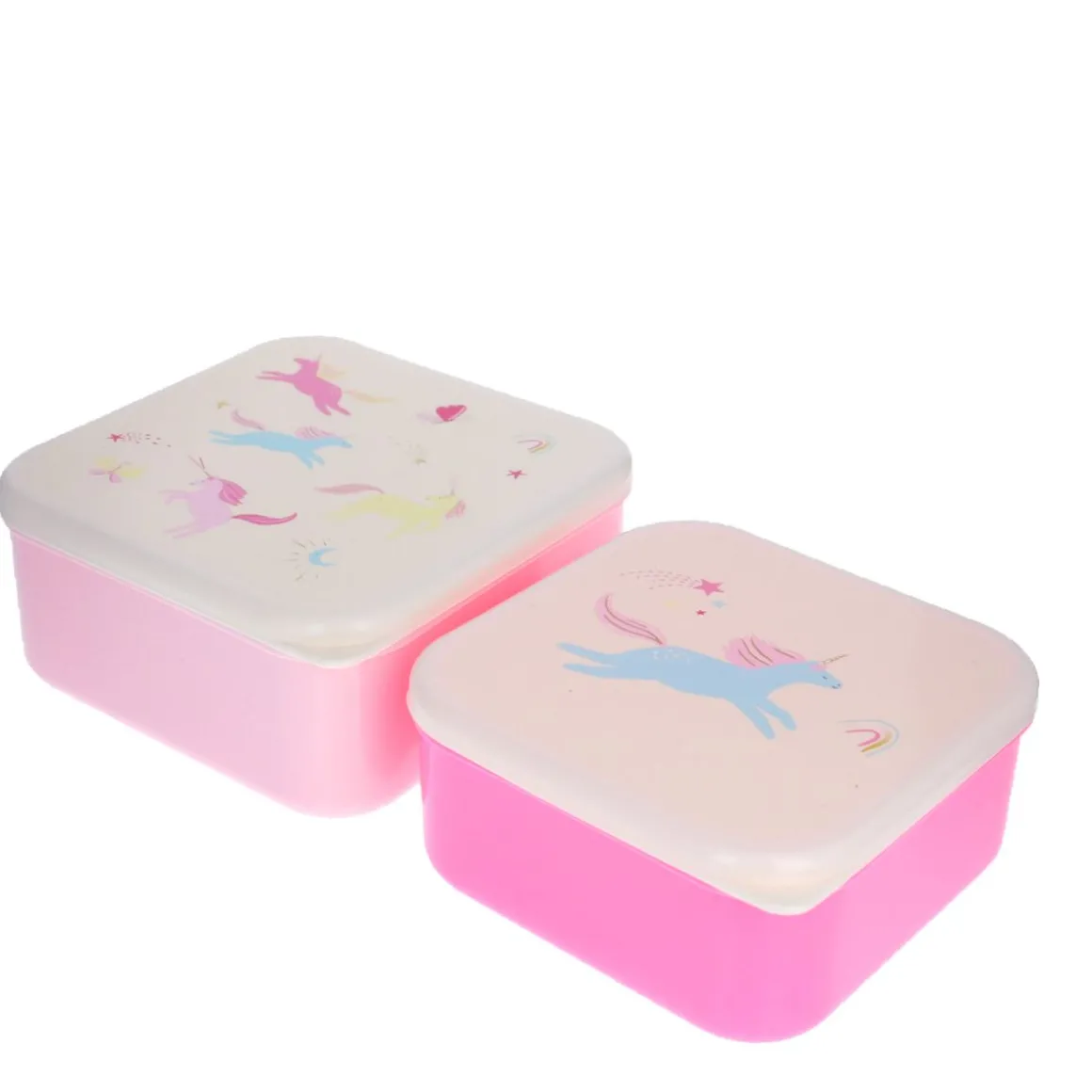 Lot de 2 boîtes à goûter Licornes
