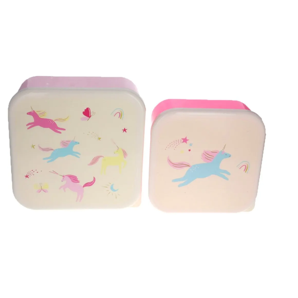 Lot de 2 boîtes à goûter Licornes
