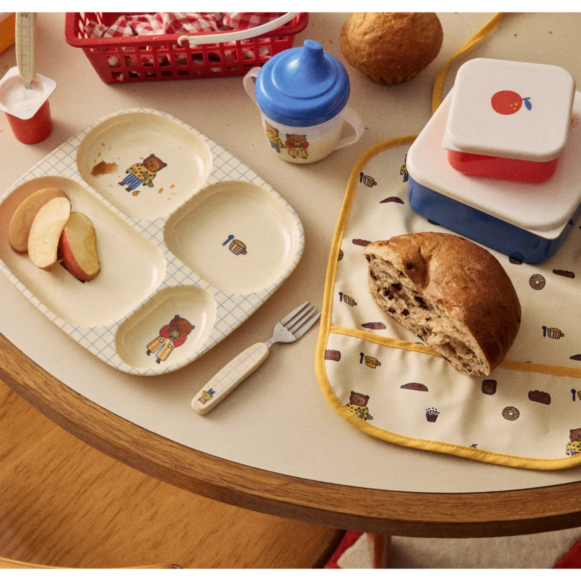 Lot de 4 boîtes à goûter ours - Petit déj