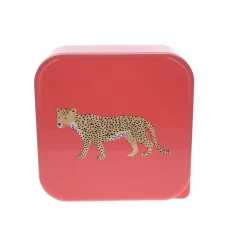 Lot de 2 boîtes à goûter rose Léopard