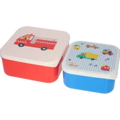 Lot de 2 boîtes à goûter véhicules et chiens - Croquette