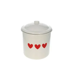 Lot de 3 boîtes métal cœur rouge