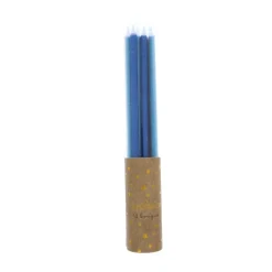 Lot de 12 bougies à paillettes bleues, rouges et argentées