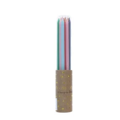 Lot de 12 bougies multicolores