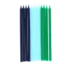 Lot de 12 bougies vertes et bleues
