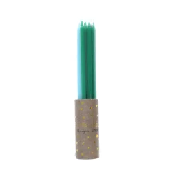 Lot de 12 bougies vertes et bleues