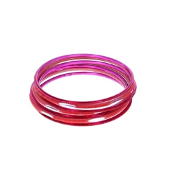 Lot de 6 bracelet en métal indien rose corail poinçon argent