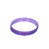 Lot de 6 bracelets en métal indien violet poinçon rose
