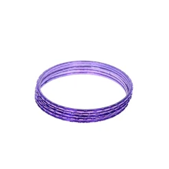 Lot de 6 bracelets en métal indien violet poinçon rose