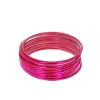 Lot de 12 bracelets en métal indien rose