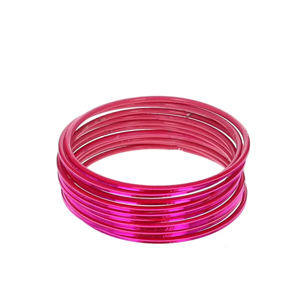 Lot de 12 bracelets en métal indien rose