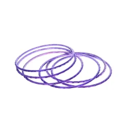 Lot de 6 bracelets en métal indien violet poinçon rose