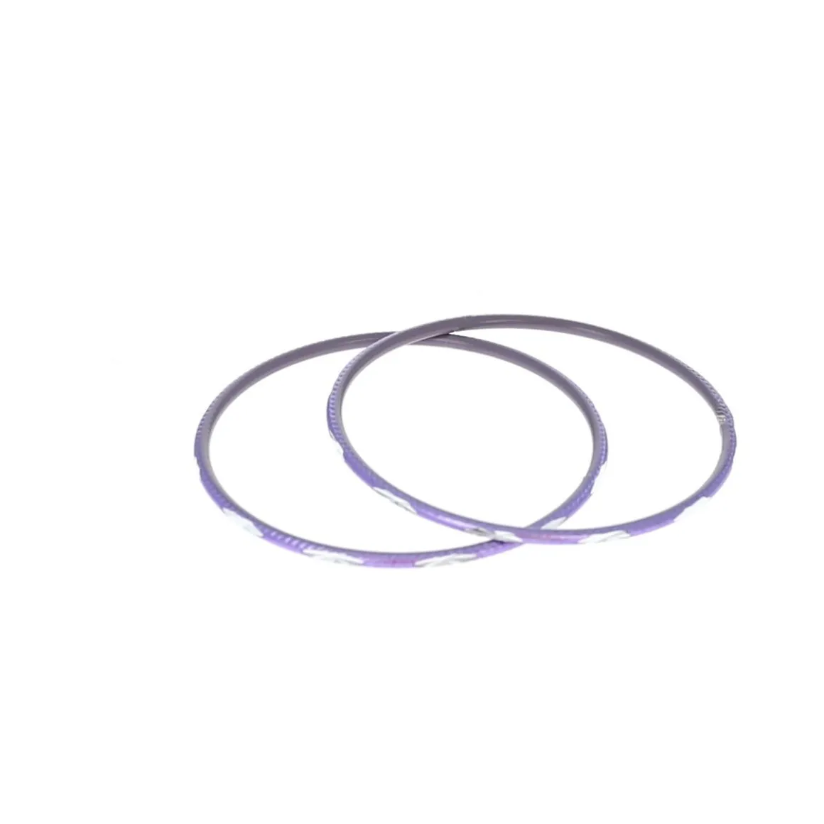Lot de 2 bracelets en métal indien violet poinçon argent
