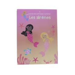Lot de 9 cartes de coloriage à gratter sirènes