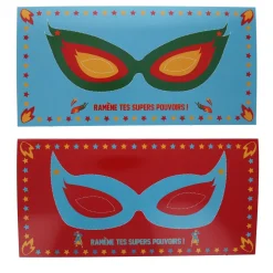 Lot de 6 cartes d'invitation Super-héros