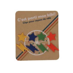 Lot de 8 clips étoiles et éclairs en silicone roues de vélo