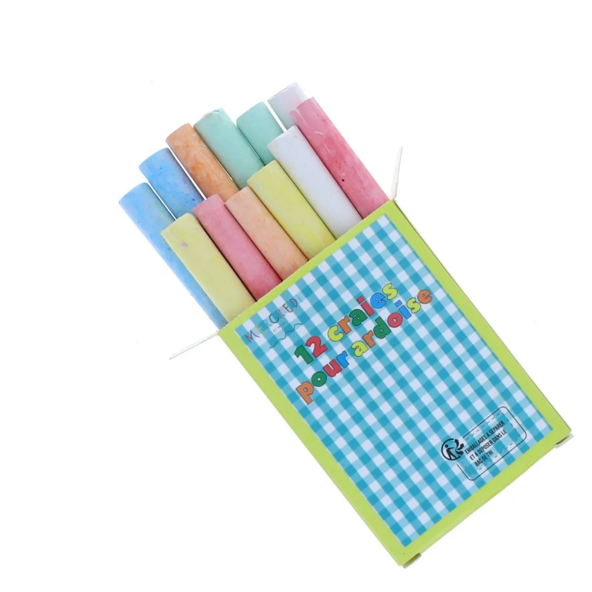 Lot de 12 craies de couleurs