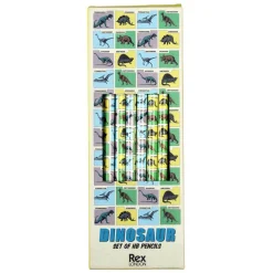Lot de 6 crayons de bois dinosaures