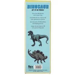 Lot de 6 crayons de bois dinosaures