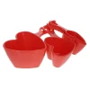 Lot de 4 cuillères doseuses coeurs en mélamine