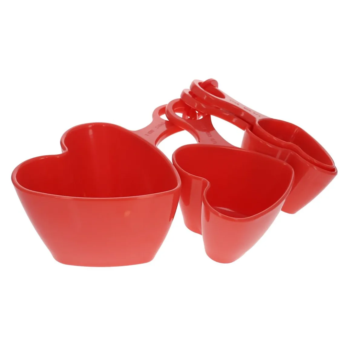 Lot de 4 cuillères doseuses coeurs en mélamine