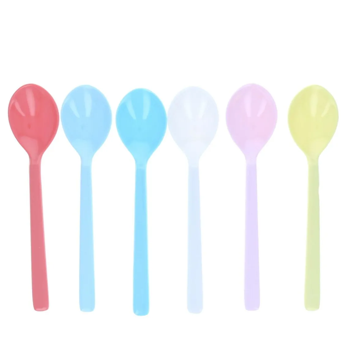Lot de 6 cuillères multicolores