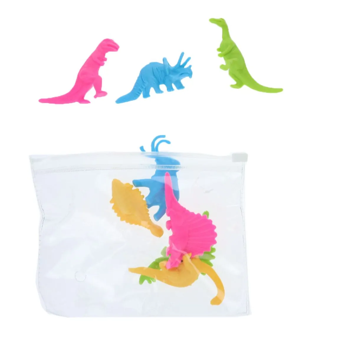 Lot de 8 dinosaures fluo