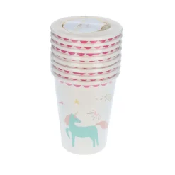 Lot de 8 gobelets en carton Licorne