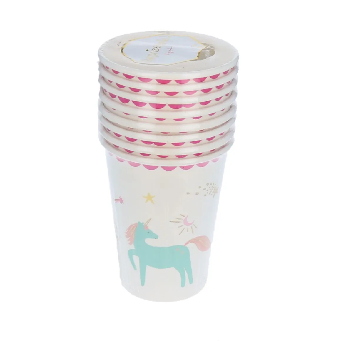 Lot de 8 gobelets en carton Licorne