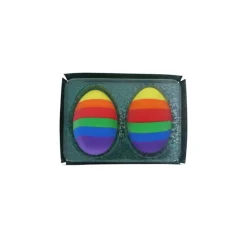 Lot de 2 gommes oeufs multicolores
