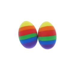 Lot de 2 gommes oeufs multicolores