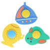 Lot de 3 jeux de bain ventouses rotatives en silicone