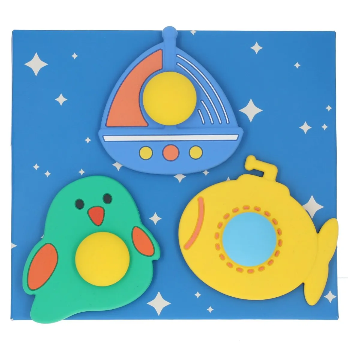 Lot de 3 jeux de bain ventouses rotatives en silicone